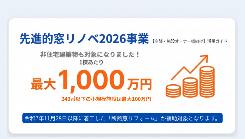 窓リフォームで最大1,000万円！「先進的窓リノベ2026」は非住宅建築物も対象に！ ダルパのイベントキャンペーン 写真5