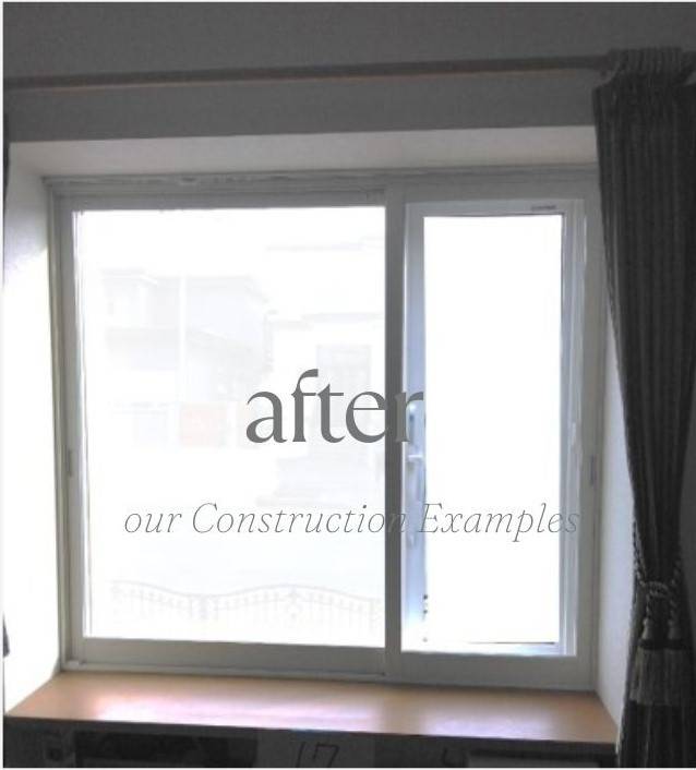 ダルパのFIX（はめごろし）窓＋たてすべり出し窓に内窓取付　旭川市の施工後の写真1