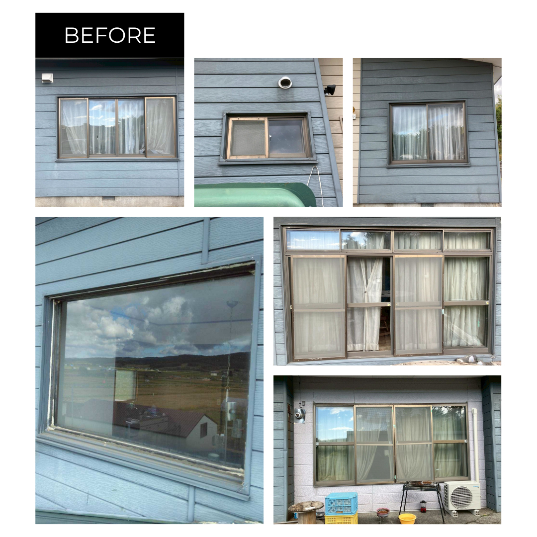 ダルパのアルミサッシから樹脂窓EWへ交換！引違い窓の弱点も克服リフォーム事例の施工前の写真3