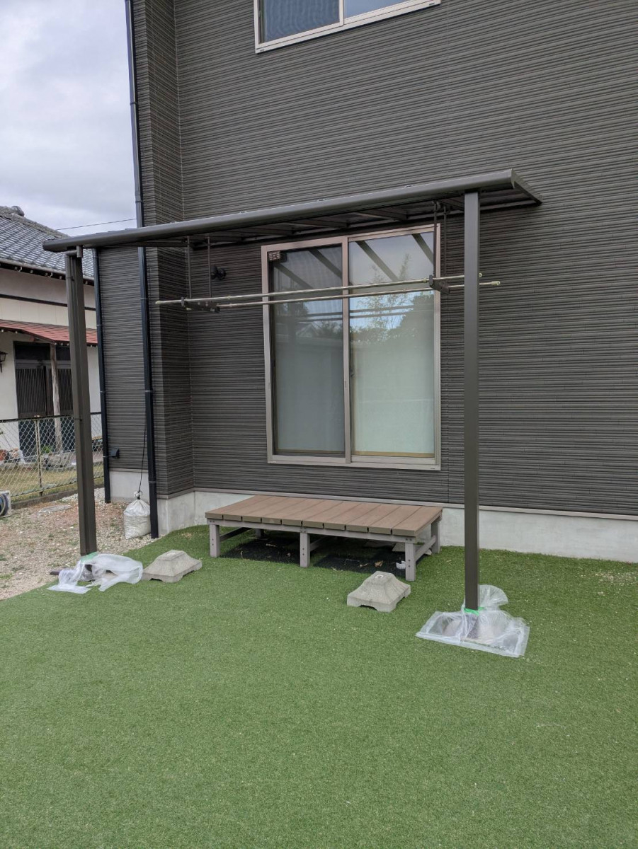 鶴谷トーヨーテックの千葉県　南房総市　台風の日も安心！LIXIL「テラスVS」で造る、最強の家事楽テラスの施工後の写真1