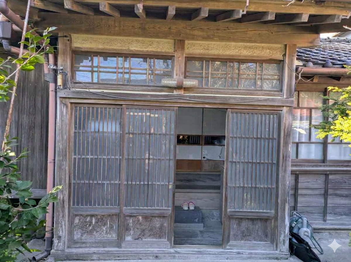 鶴谷トーヨーテックの千葉県　南房総市　LIXIL 玄関引戸JS ハツリ工法 施工例の施工前の写真1