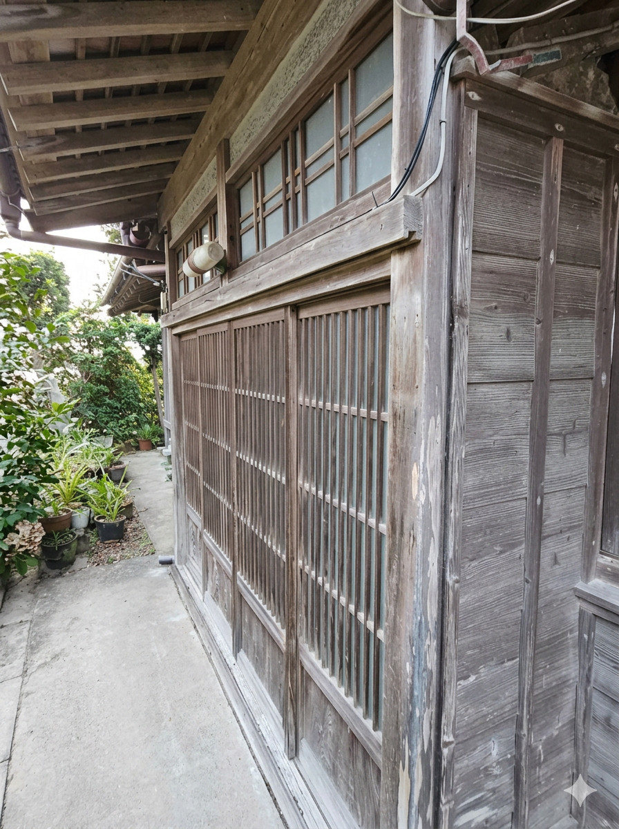 鶴谷トーヨーテックの千葉県　南房総市　LIXIL 玄関引戸JS ハツリ工法 施工例の施工前の写真2