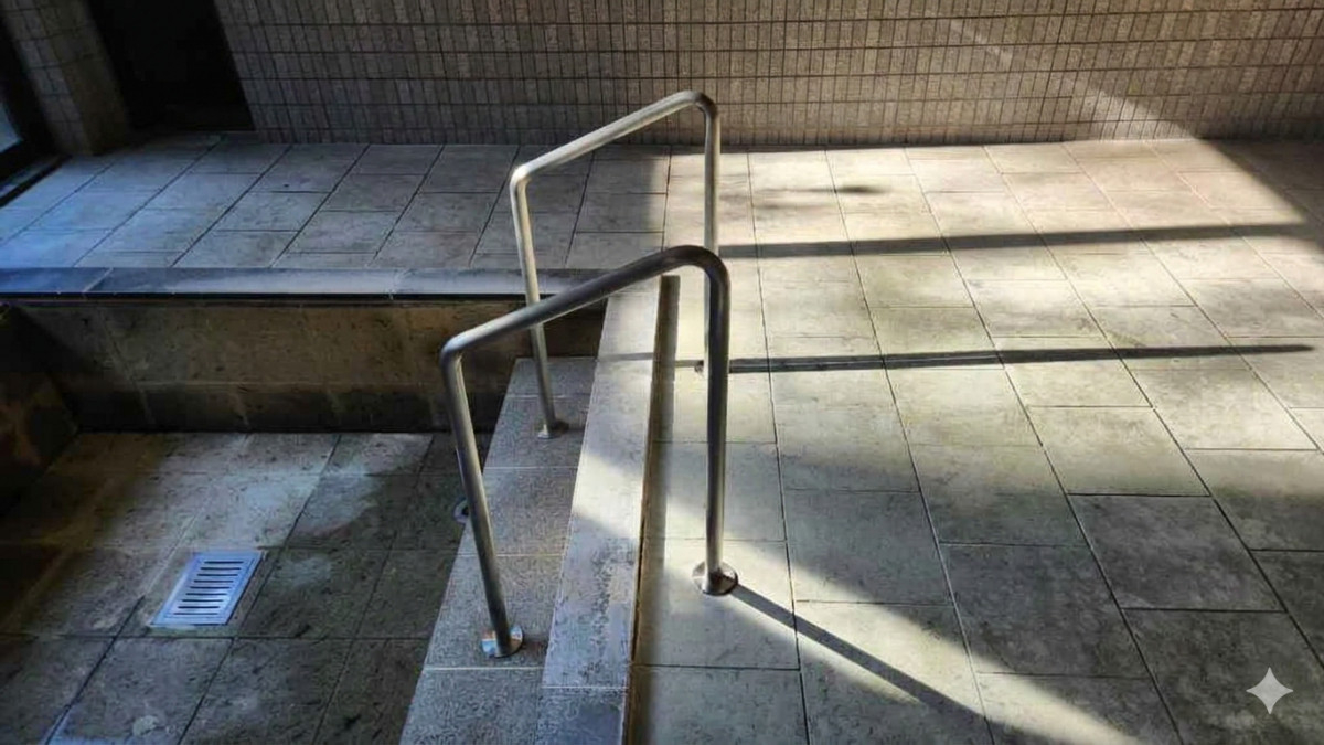 鶴谷トーヨーテックの千葉県　浴室に安心をプラス。素材感にこだわったステンレスヘアライン仕上げの手すり施工例の施工後の写真2