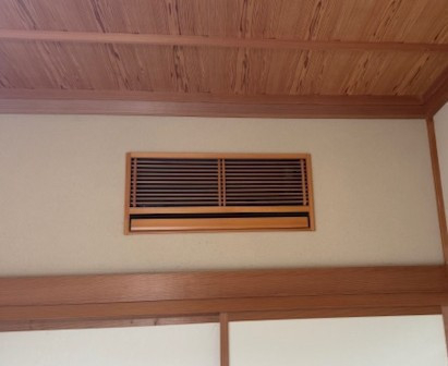 REマド本舗 出雲店の和室にぴったり！　和室用壁付けエアコンの施工前の写真1