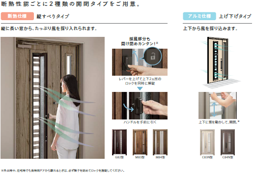 相川スリーエフ 八街店の【四街道市】鍵を閉めたまま換気ができる玄関ドア🎵の施工事例詳細写真2