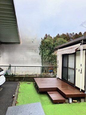 相川スリーエフ 八街店の【富里市】車用のカーポートはあるけれど、趣味のものを雨に濡らしたくないのでカーポートを設置の施工前の写真1