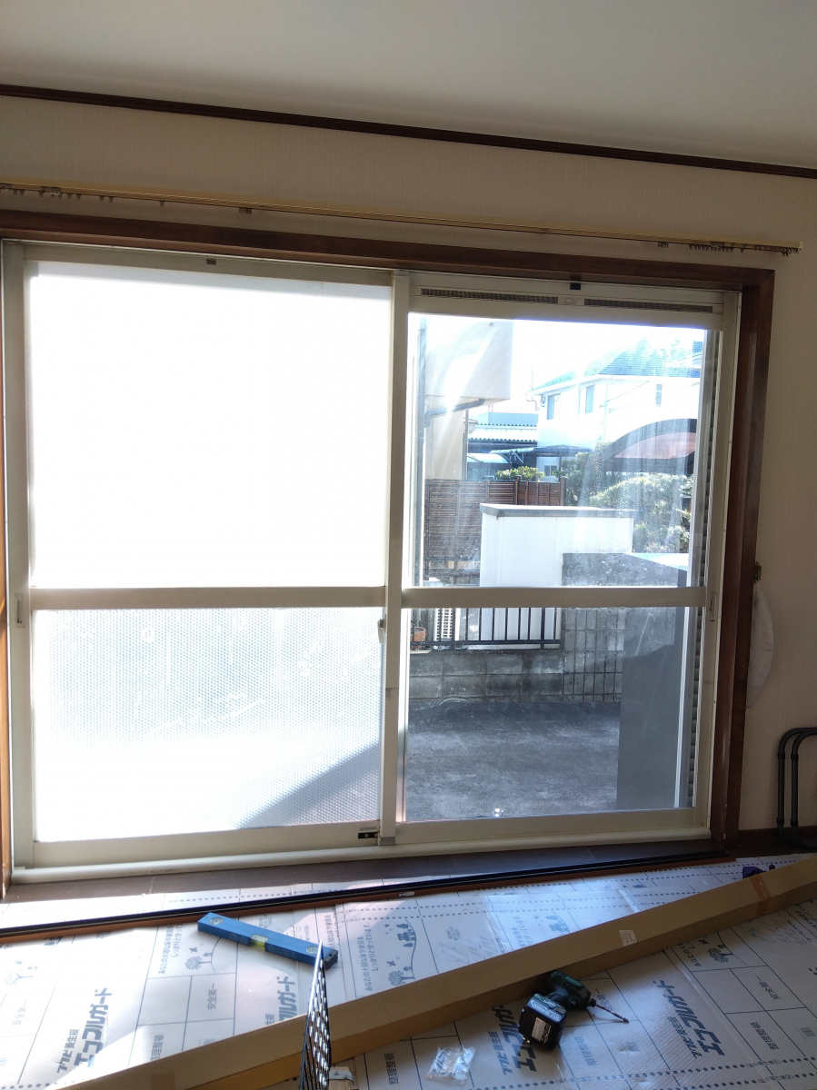 トヨタトーヨー住器の内窓（インプラス　Low-Eガラス　アルゴンガス入り仕様）取付をしました。の施工前の写真2