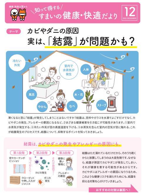 知って得する情報【１２月】マドの結露でお悩みの方必見です！ 大成トーヨー住器のブログ 写真1