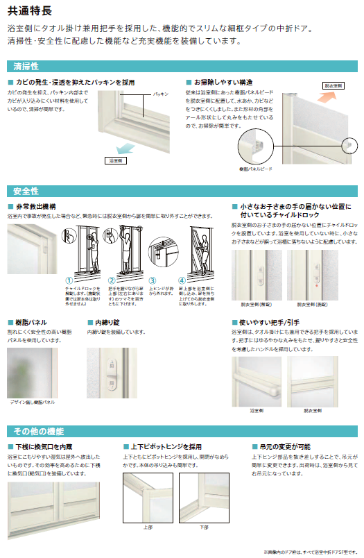 大成トーヨー住器のリフォーム｜浴室折れ戸｜浴室ドア｜交換工事｜小田原市の施工事例詳細写真1