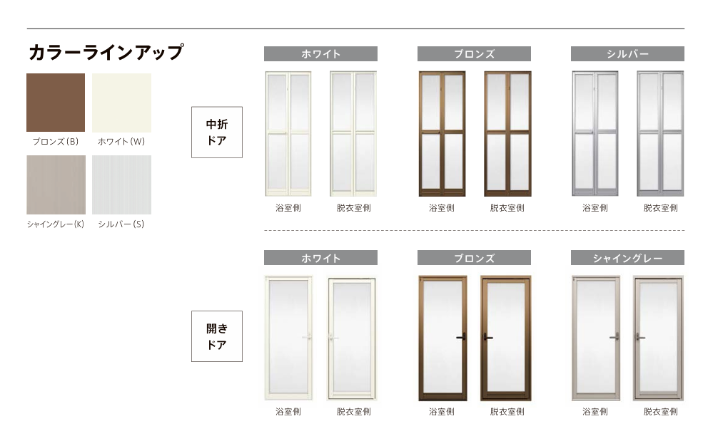 大成トーヨー住器のリシェント浴室中折れドア|浴室ドア交換|平塚市の施工事例詳細写真2