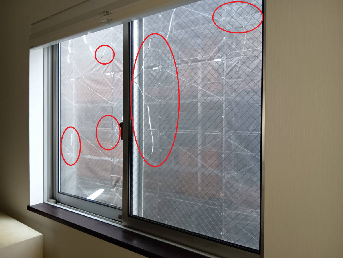 大成トーヨー住器のガラス修繕｜ガラス交換｜ペアガラス｜複層ガラス｜小田原市｜防犯対策の施工前の写真1