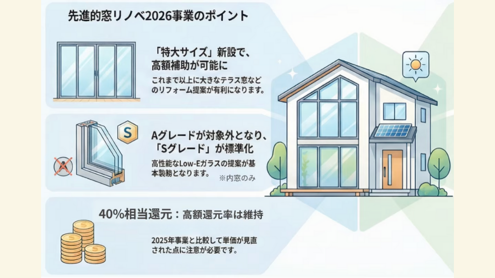 先進的窓リノベ2026実施決定！補助金額とポイントを詳しく解説 杉山ガラスのイベントキャンペーン 写真4