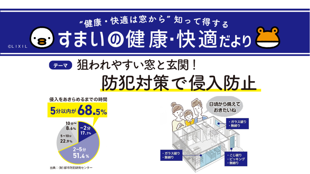 防犯対策は大丈夫？手軽にできる窓とドアの防犯リフォームで安心を！ 杉山ガラスのブログ 写真1