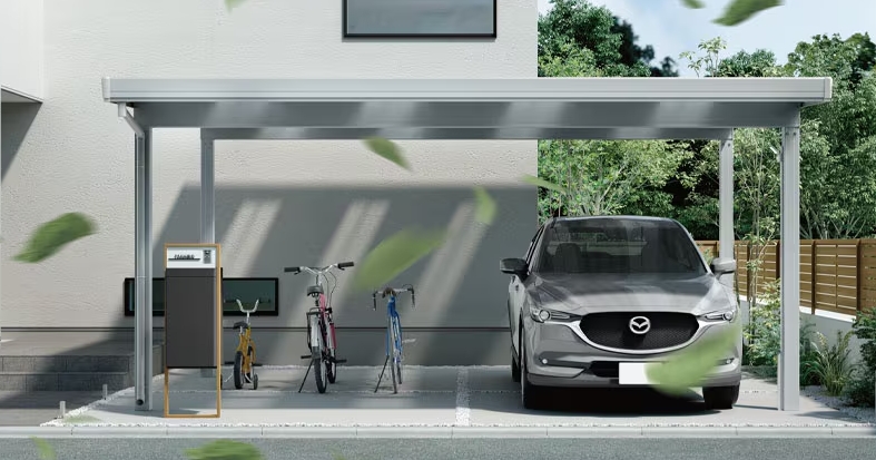 江﨑の\風に強い/ カーポートSW2台用奥行延長を取付しました!の施工事例詳細写真1