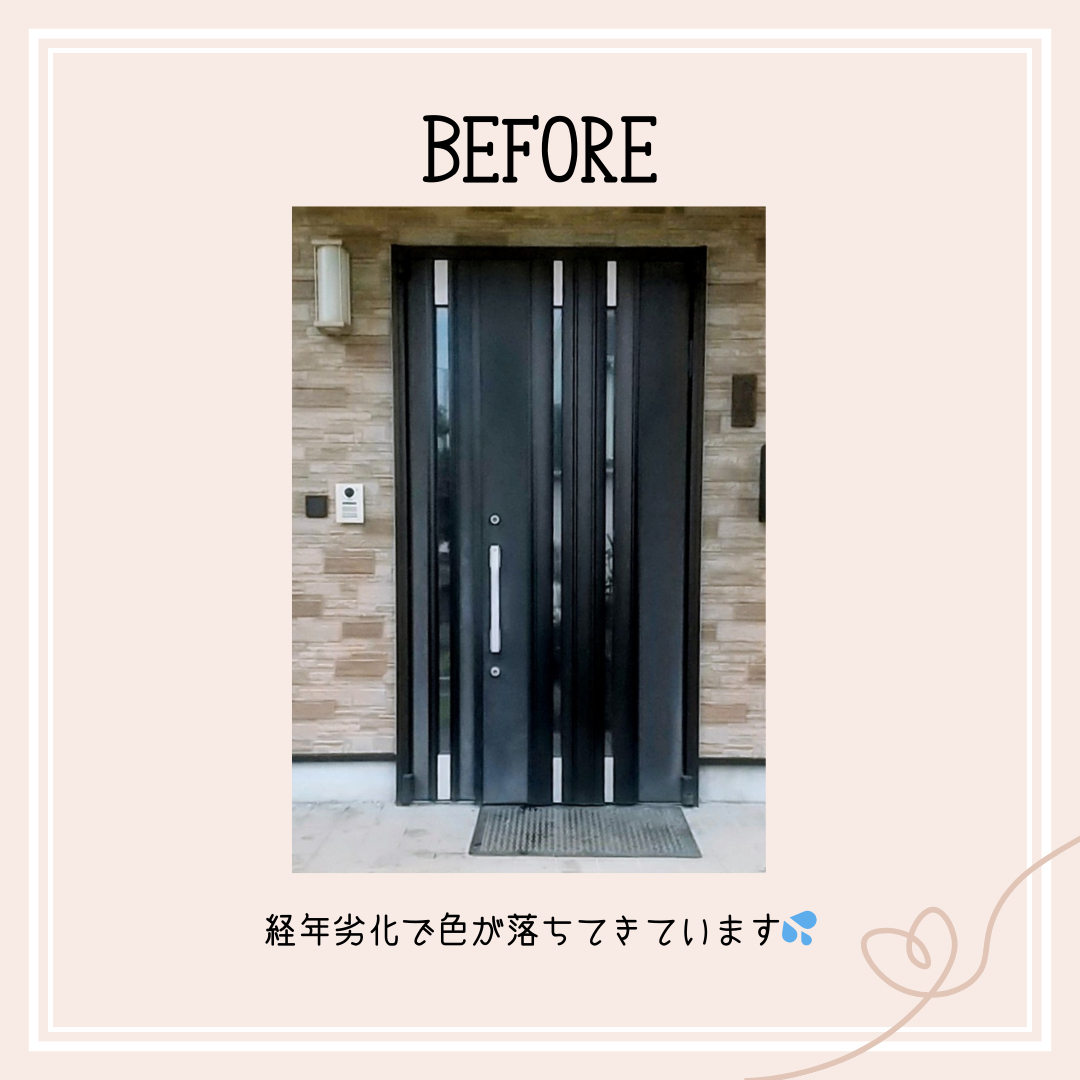 江﨑の＼1dayリフォーム／リシェント玄関ドアを取付しました！の施工前の写真1
