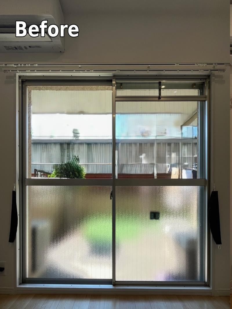 窓お助け隊ホリカワの❄️ 結露も寒さもさよなら！内窓設置で冬も快適リビング【名古屋市守山区】の施工前の写真1