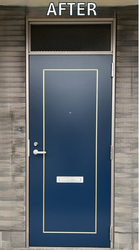 窓お助け隊ホリカワの【名東区】LIXIL 取替用ADドア 本体のみ取替で玄関を一新の施工後の写真1