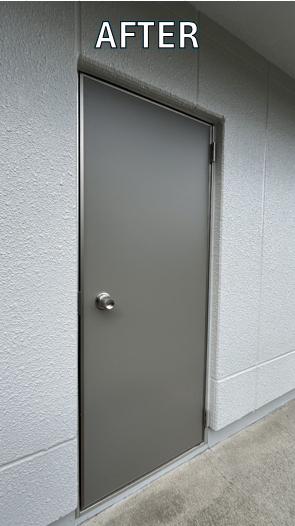 窓お助け隊ホリカワの【瀬戸市】勝手口フラッシュドア 本体のみ取替で使いやすさと美観を回復の施工後の写真1