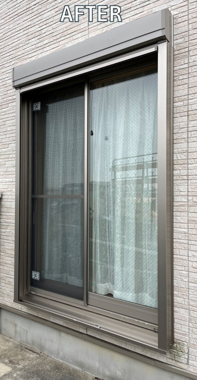 窓お助け隊ホリカワの【千種区】防犯と台風対策を同時に！後付けシャッター設置の施工後の写真1