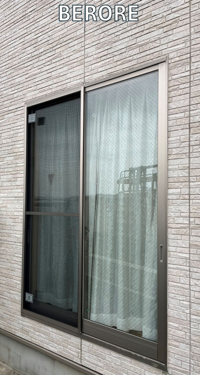 窓お助け隊ホリカワの【千種区】防犯と台風対策を同時に！後付けシャッター設置の施工前の写真1