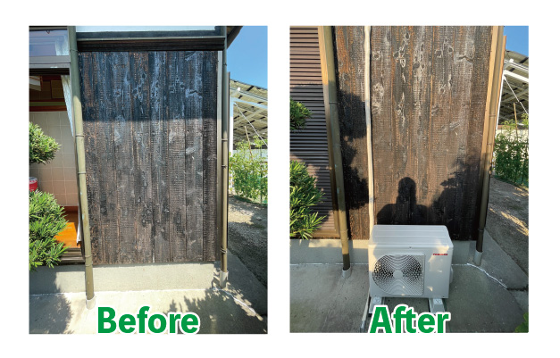 猛暑の中、急きょエアコン取付け対応！ ヤスオ疊店のブログ 写真1