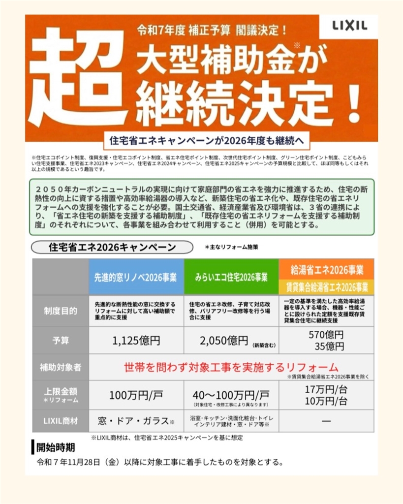 2026年も住宅省エネキャンペーン継続決定!! 臼津トーヨーのイベントキャンペーン 写真1