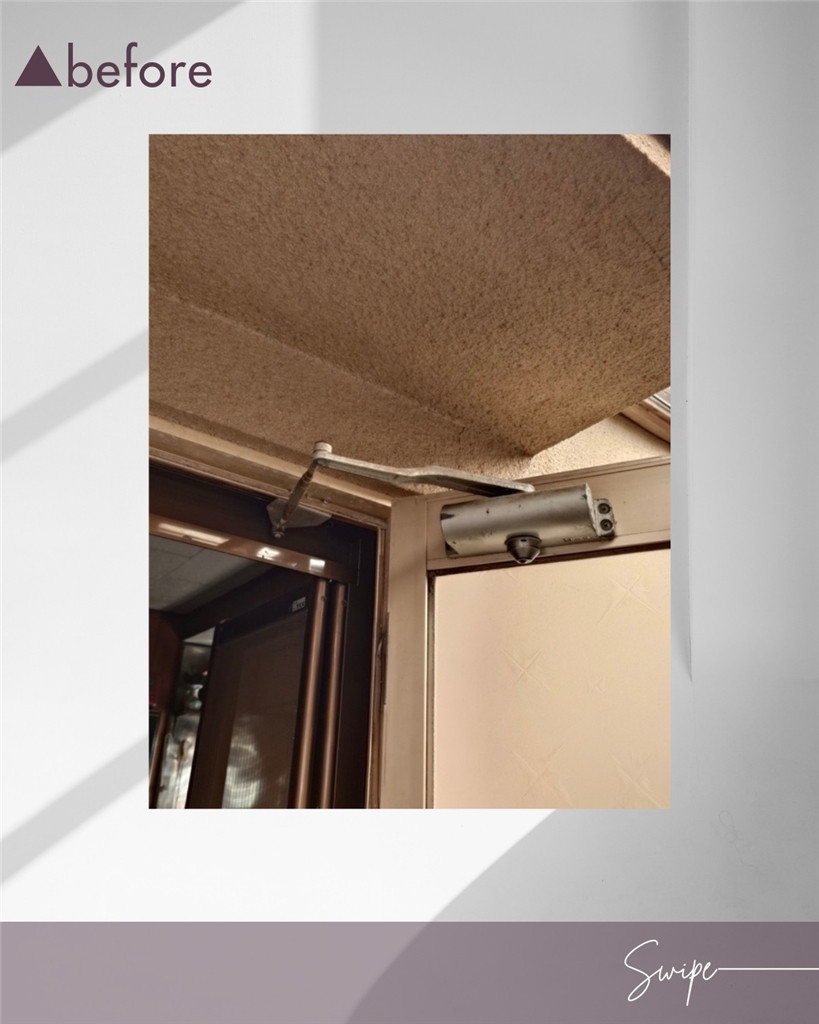 臼津トーヨーのドアクローザー取替の施工前の写真2