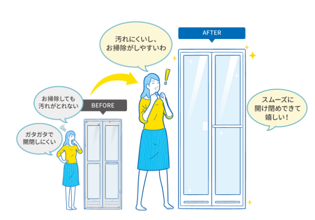 ユーライフの汚れにくく、お掃除しやすい浴室ドアへ取替えました😊の施工事例詳細写真1