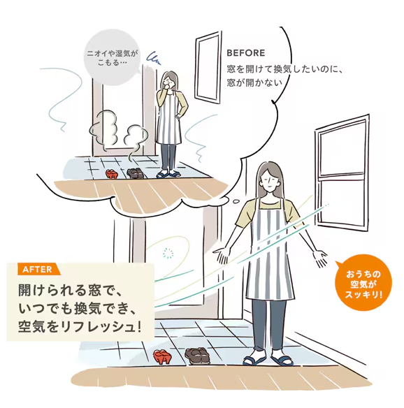 ユーライフの浴室の窓サイズを小さくして断熱効果アップ⤴の施工事例詳細写真3