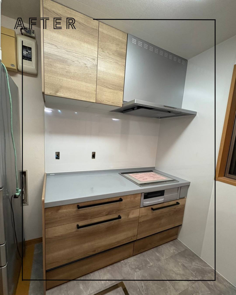 ユーライフのキッチンをリフォームしました✨毎日立つ場所だから快適に。の施工後の写真1