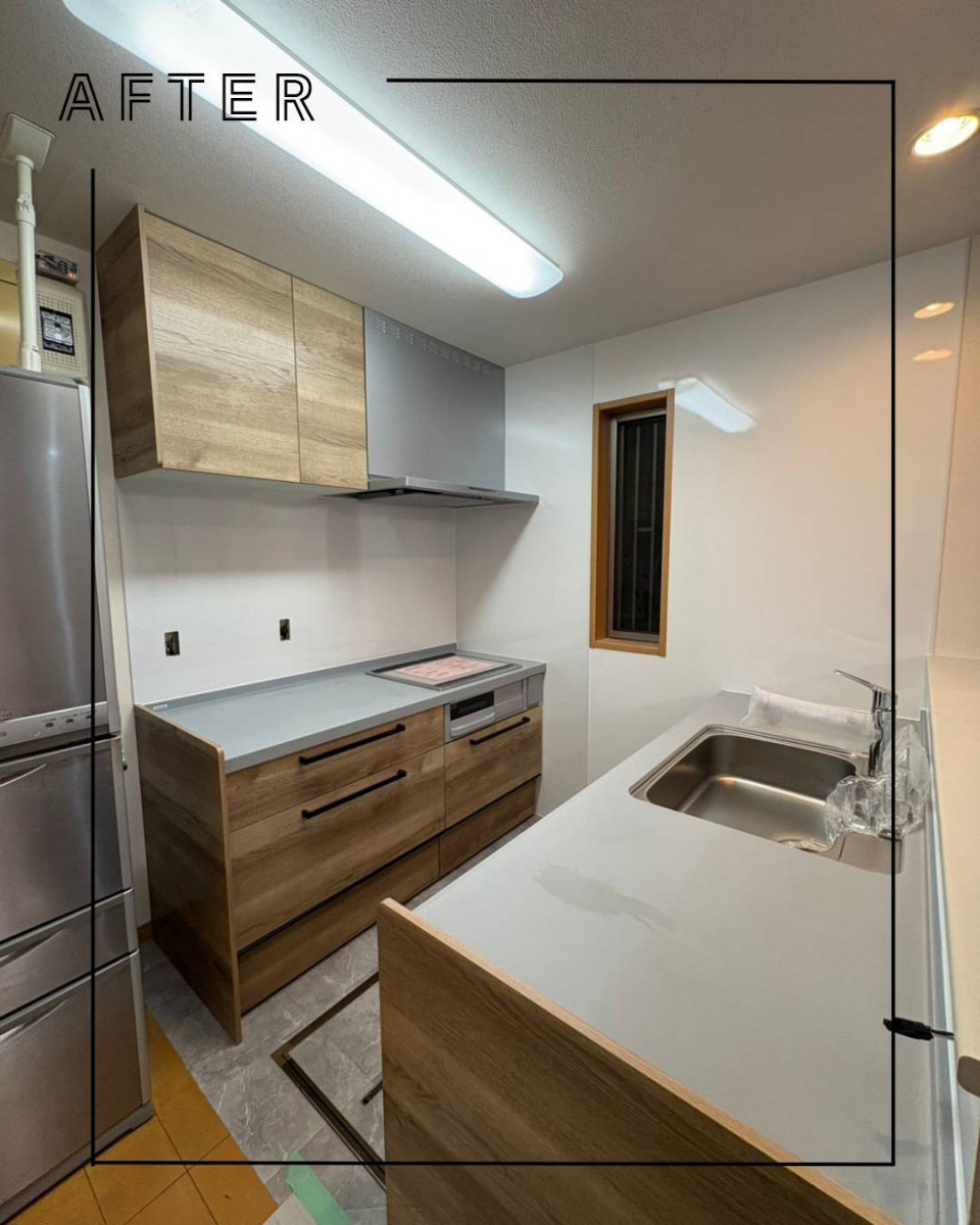 ユーライフのキッチンをリフォームしました✨毎日立つ場所だから快適に。の施工後の写真3