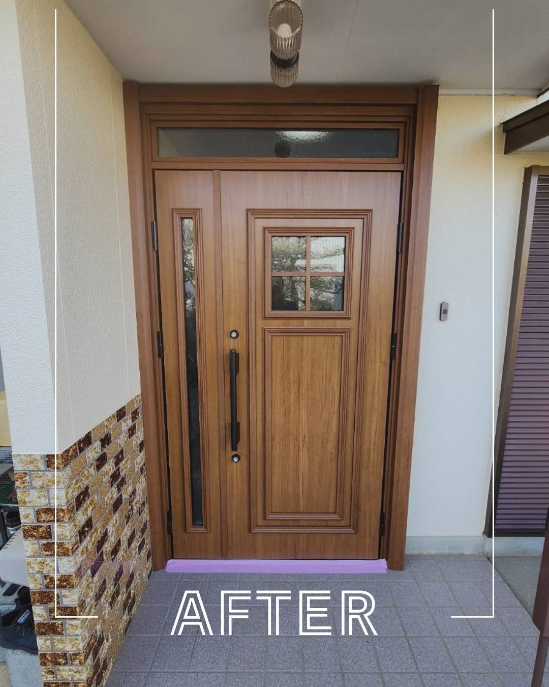 ユーライフの玄関ドアを取替えました✨断熱性・防犯性がアップしました⤴の施工後の写真1