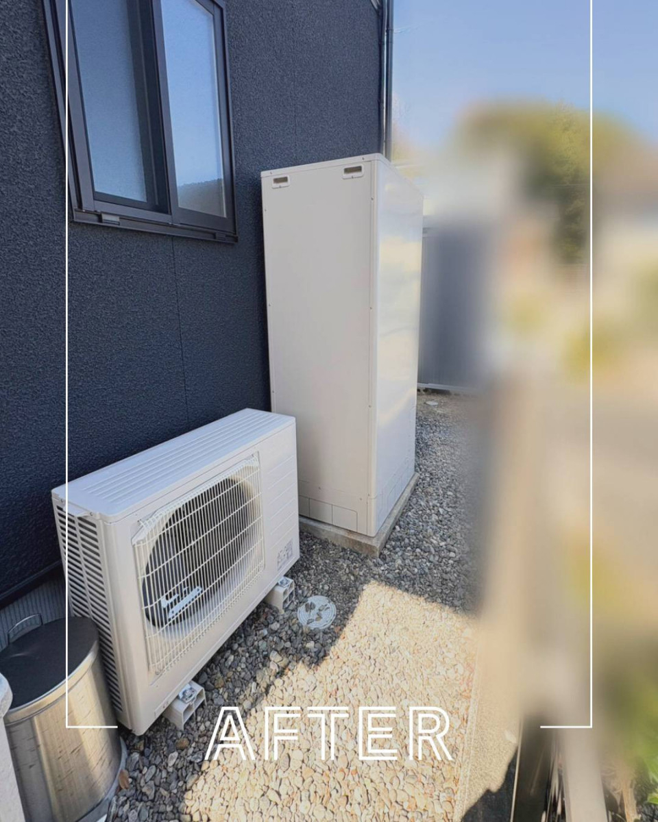 ユーライフの補助金を使ってエコキュートを取替えました😊の施工後の写真1