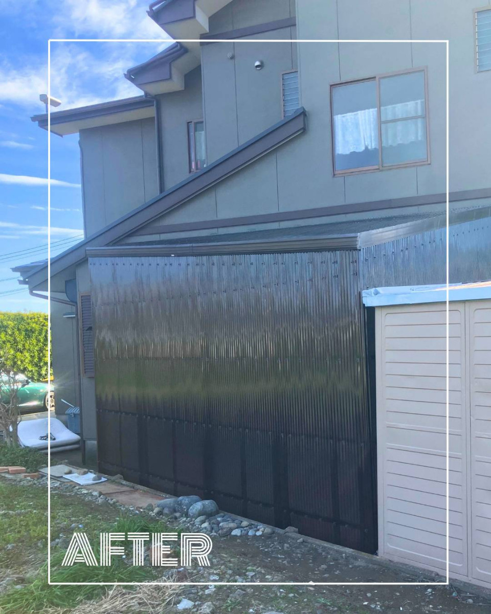 ユーライフのテラス囲い波板を張替えました✨の施工後の写真1