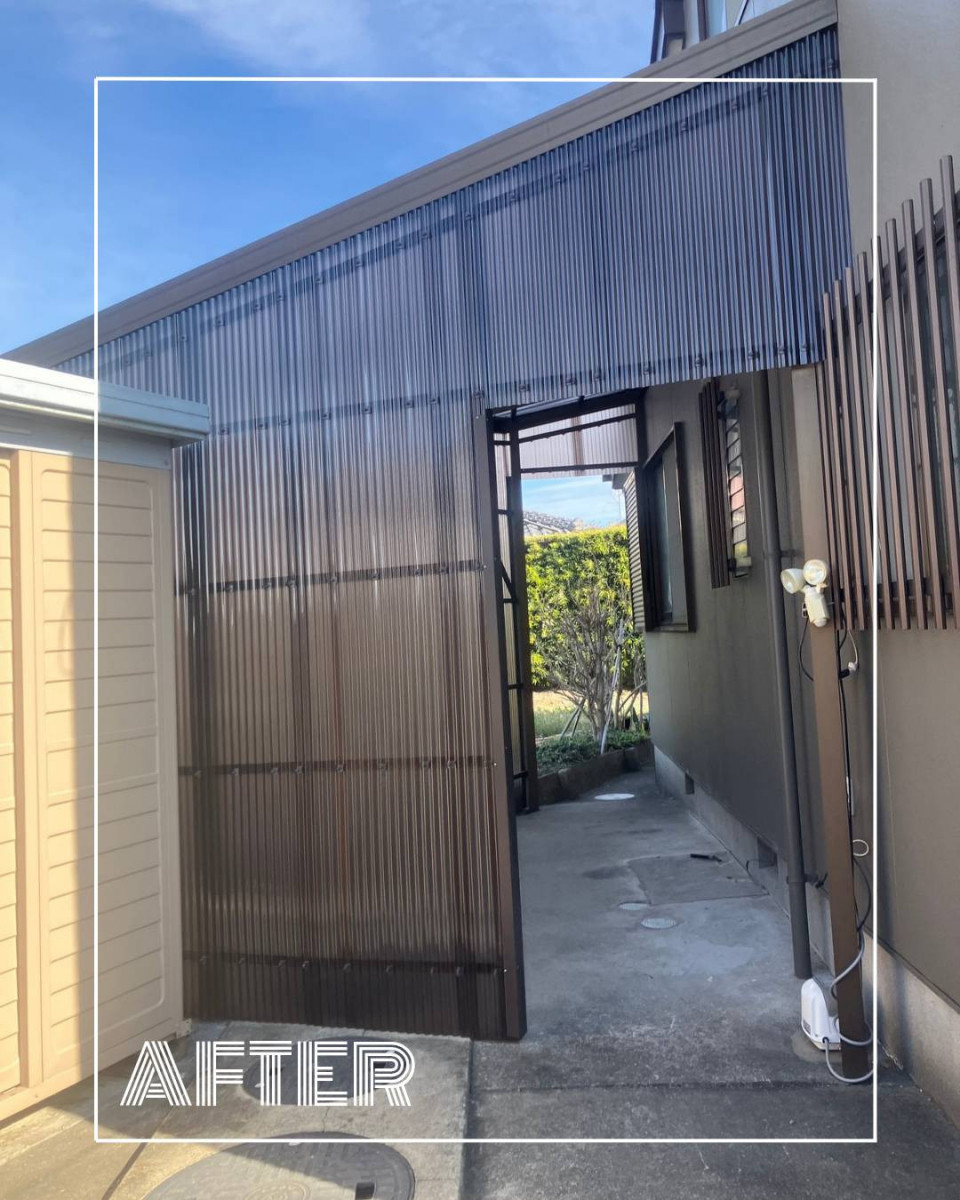 ユーライフのテラス囲い波板を張替えました✨の施工後の写真2