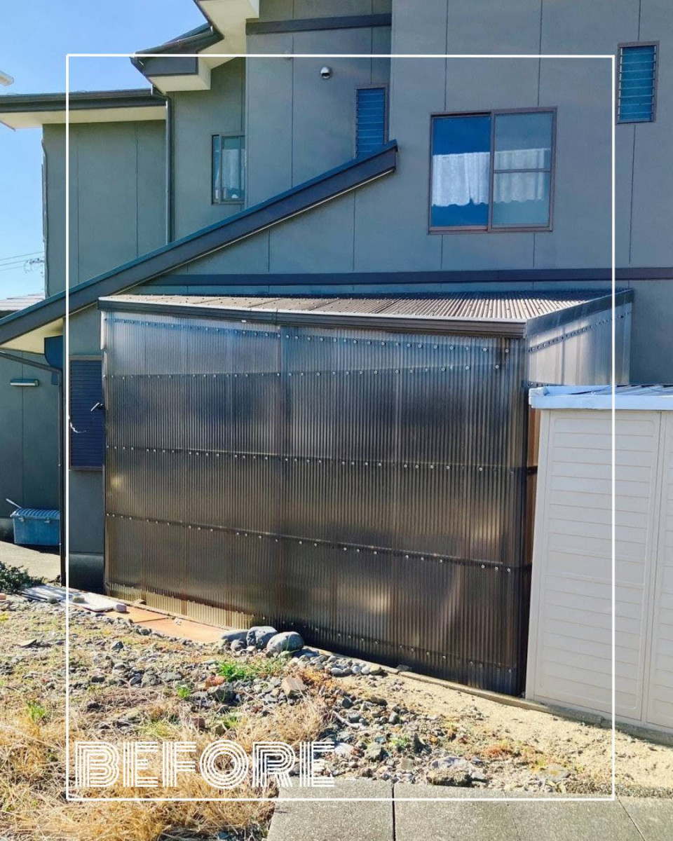 ユーライフのテラス囲い波板を張替えました✨の施工前の写真1