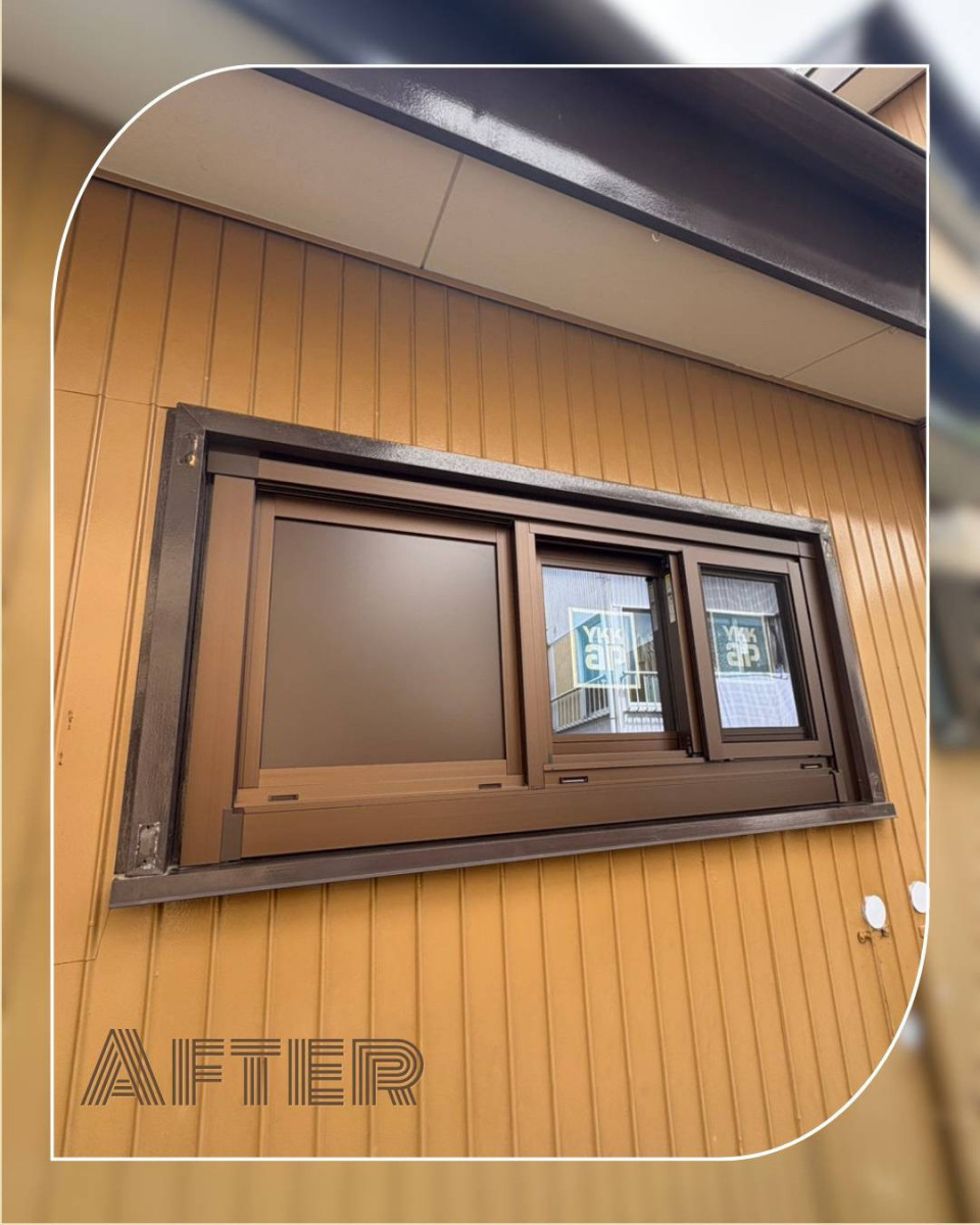 ユーライフのちょうどいいサイズで快適に😊洗面室の窓を小さくリフォームの施工後の写真3