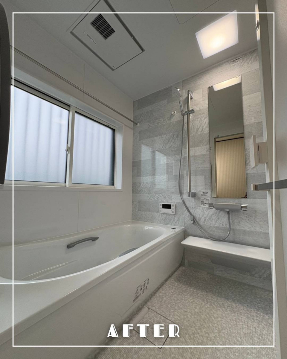 ユーライフの浴室＋窓リフォームで快適性アップ‼安心であたたかいバスルームへ✨の施工後の写真1