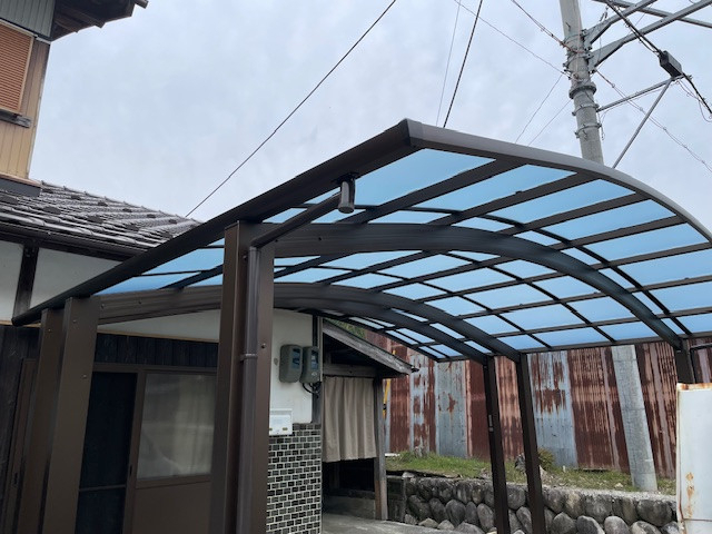 山本ガラスのカーポート施工の施工後の写真1