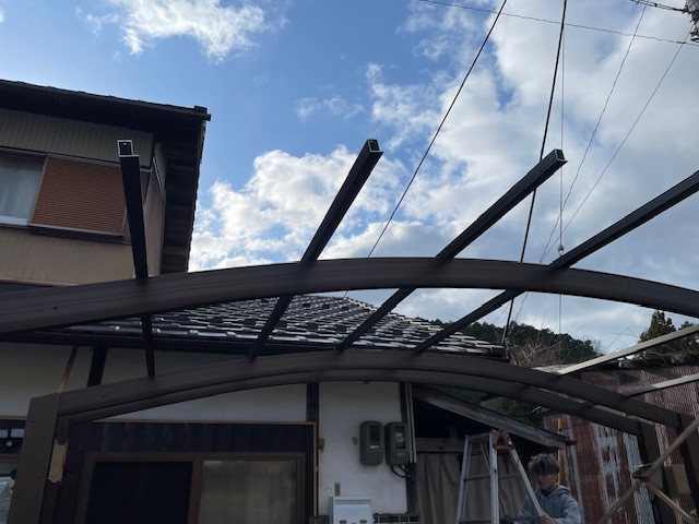 山本ガラスのカーポート施工の施工前の写真2