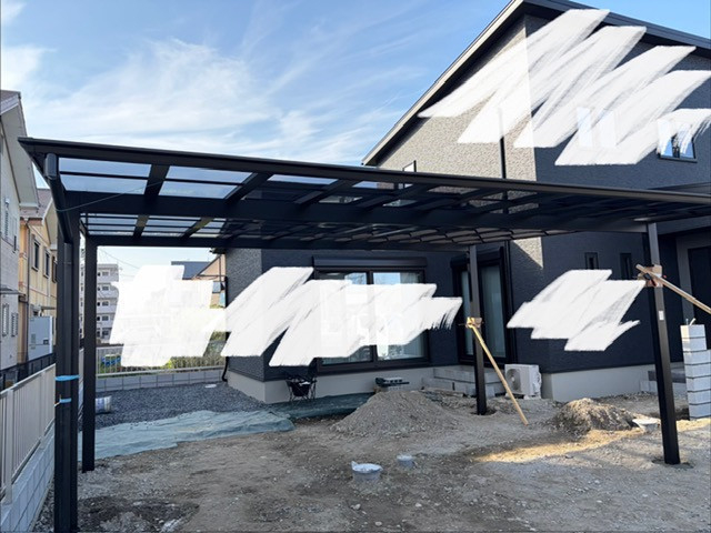 山本ガラスの新築の外構工事ですの施工後の写真1