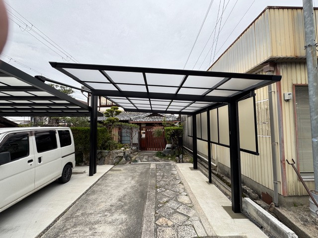 山本ガラスの隣との目隠しもつけましたの施工後の写真1