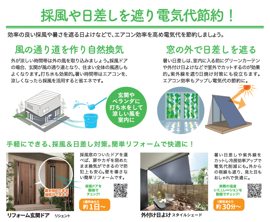 夏の節約術! 自然換気で涼しく快適、賢く節電 北摂トーヨー住器のブログ 写真2