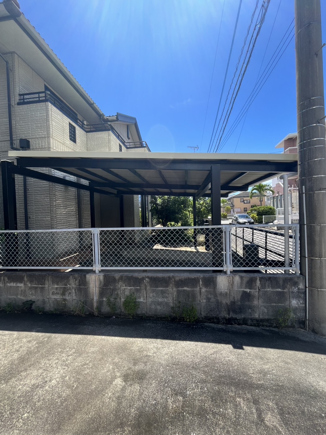 トーヨー建材の【沖縄市】日射対策で鉄骨車庫を設置しました！の施工事例詳細写真8