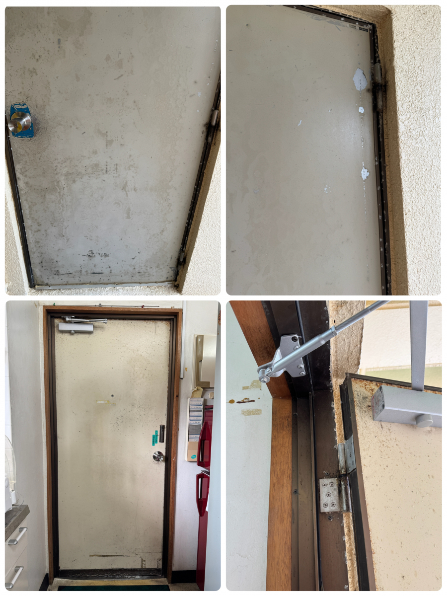 トーヨー建材の【沖縄】自社勝手口ドアを【クルージュ】に自社施工取替しました!(^^)!の施工前の写真2