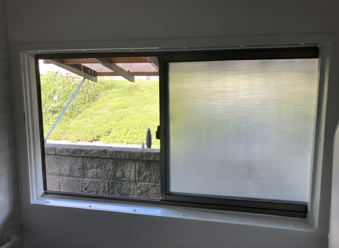 秀和の【浴室内窓】白で統一した清潔感あふれる高断熱バスルームの施工前の写真1