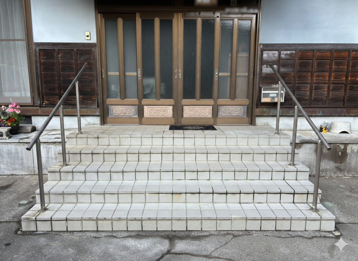 秀和の【玄関先の安心を再び】破損した手すりの交換・補強工事の施工後の写真1