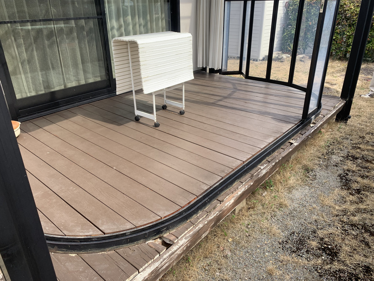 アイムホームの✨ウッドデッキを再施工✨の施工前の写真1