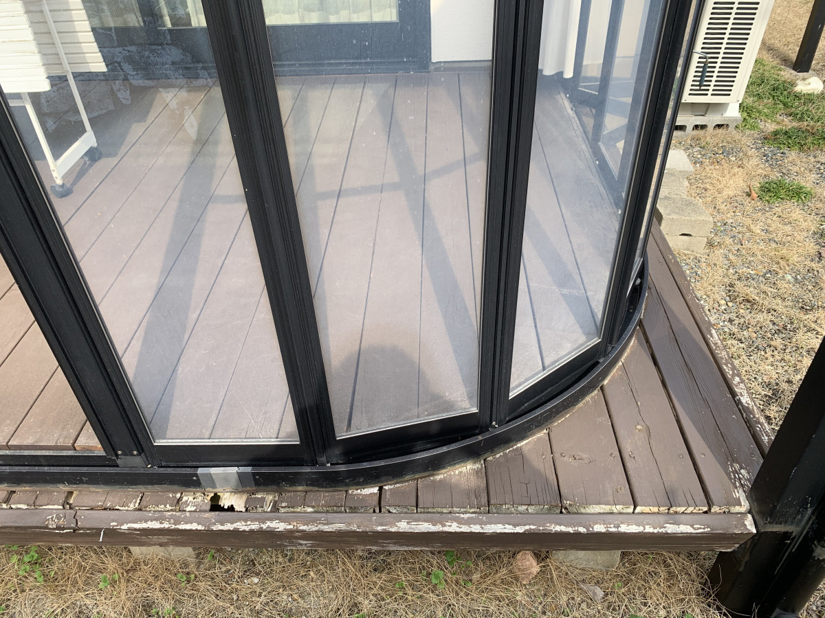 アイムホームの✨ウッドデッキを再施工✨の施工前の写真2