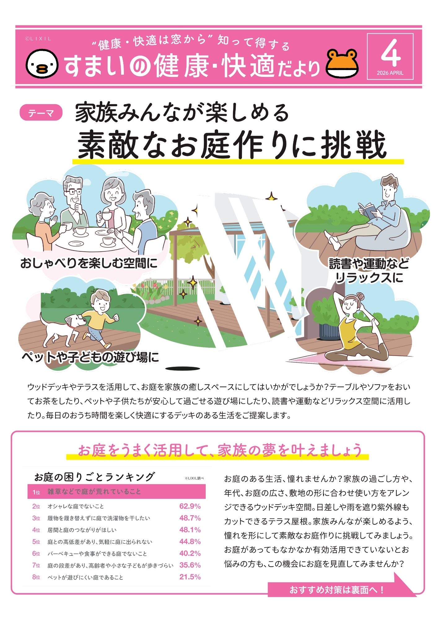 すまいの健康・快適だより４月号 長崎サッシ工業のブログ 写真1